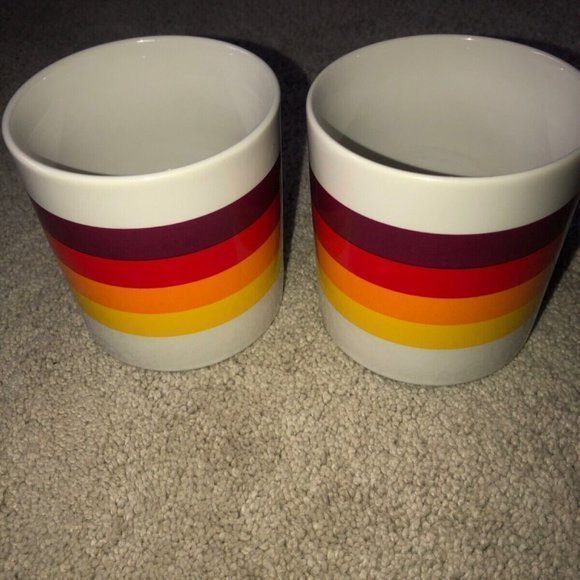 Vintage Walt Disney World Epcot Center Striped Coffee Mug Set (2) - Picture 4 of 13